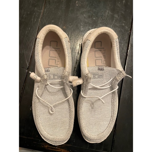 Hey Dude Other - Hey Dude Wally Sox Shoes Stone White Lightweight Slip On Men Sz 7 EU 40